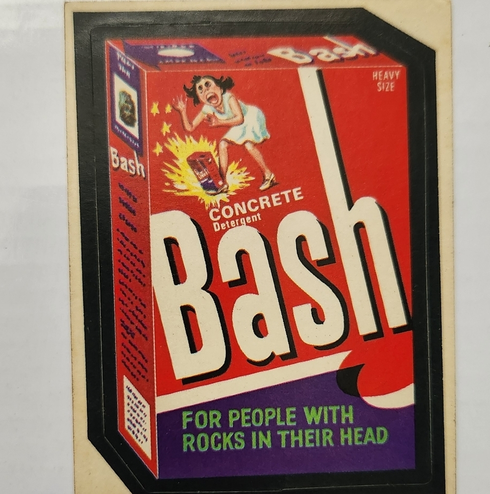 ✨ Vintage 1970s Wacky Packages Sticker - "Bash" Concrete Detergent - Picture 5 of 12
